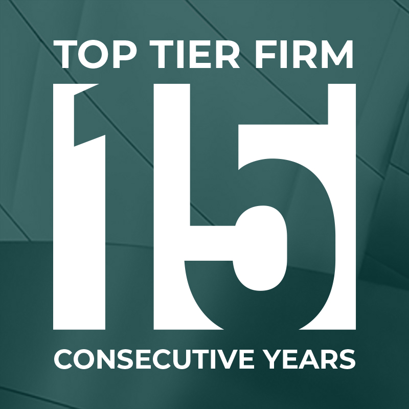 Top Tier Firm 15 Consecutive Years